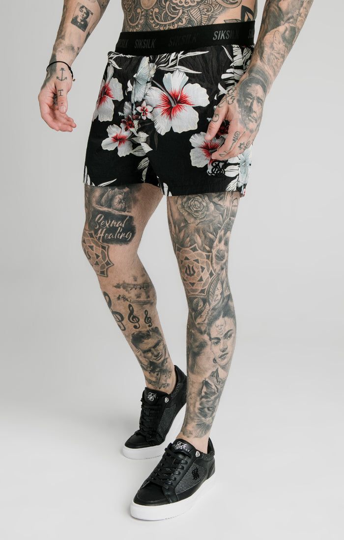 Black Standard Swim Short sold by Siksilk
