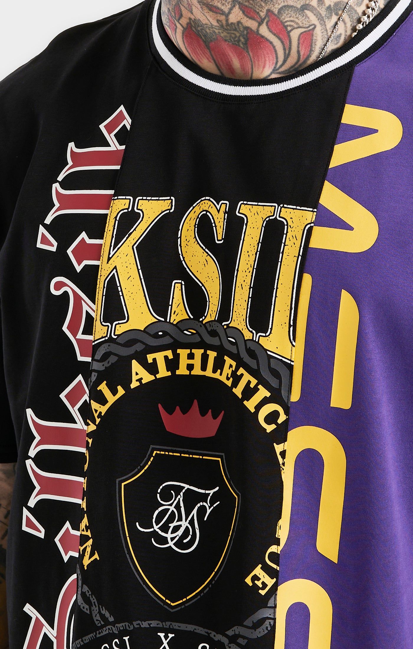 Messi x SikSilk Retro Oversized Tee - Black & Purple sold by Siksilk product image thumbnail 2