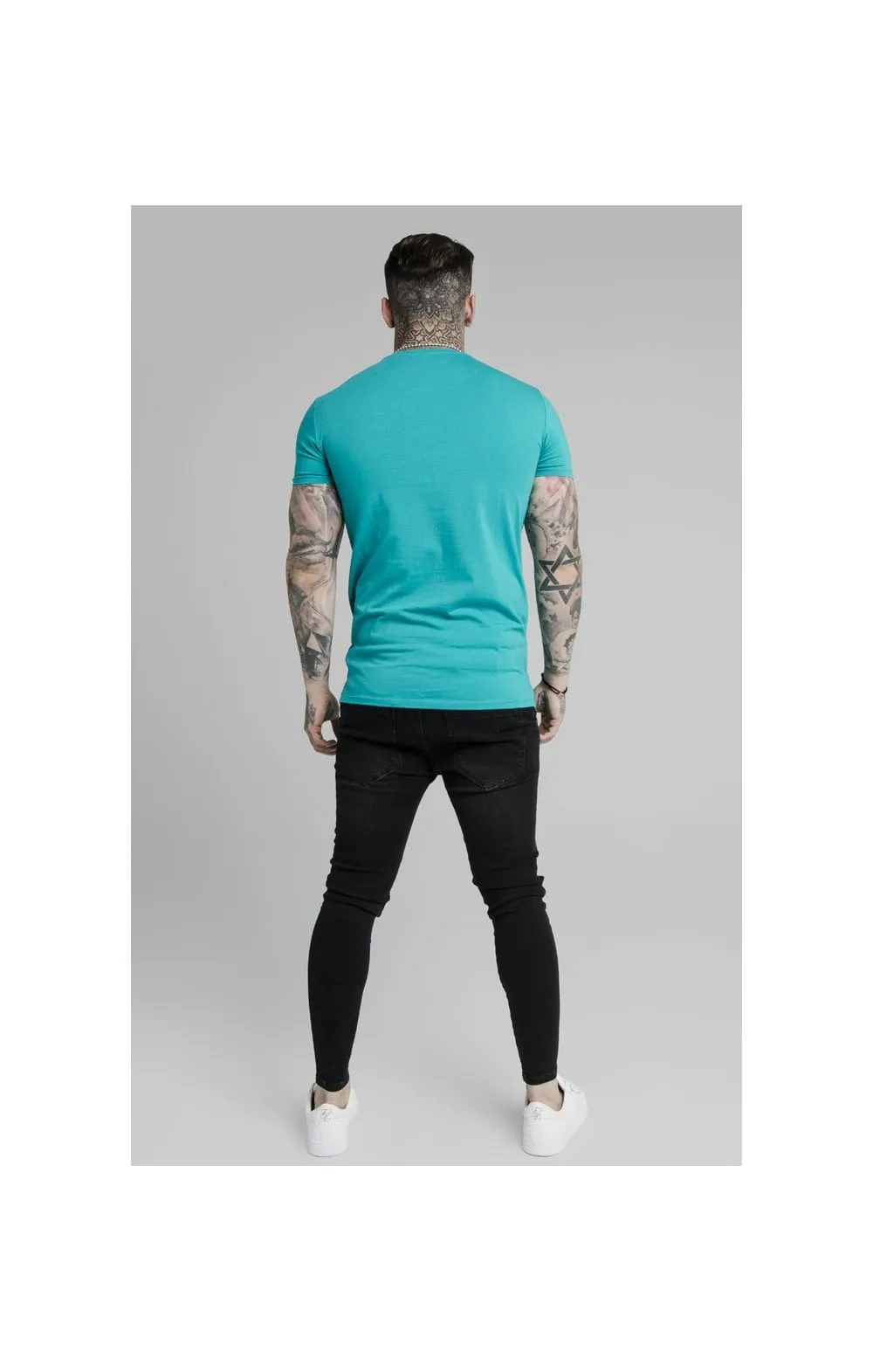 SikSilk S/S Azure Prestige Gym Tee - Teal sold by Siksilk product image thumbnail 4