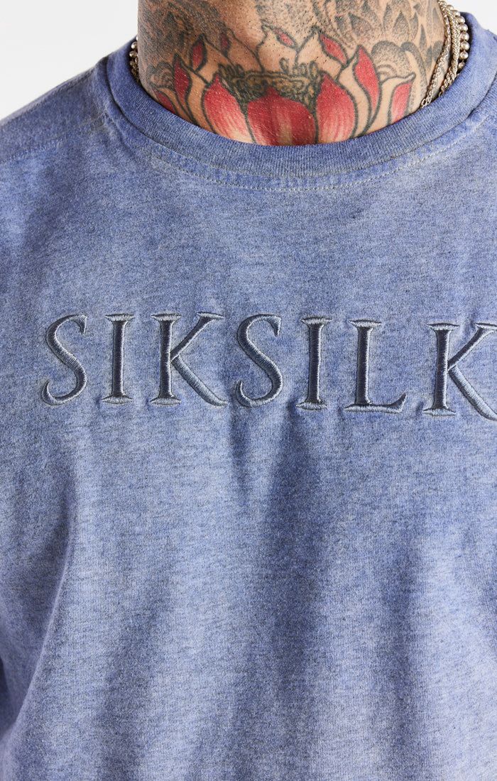 Washed Blue Muscle Fit T-Shirt sold by Siksilk product image thumbnail 3