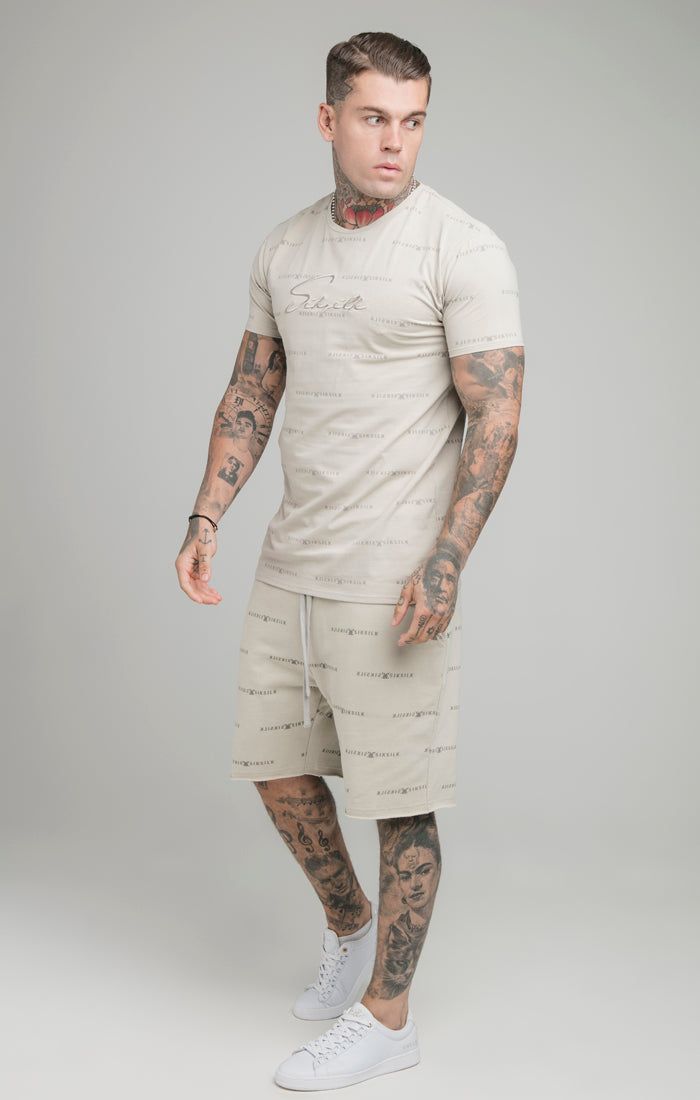 Beige Reflect Print Short sold by Siksilk product image thumbnail 3
