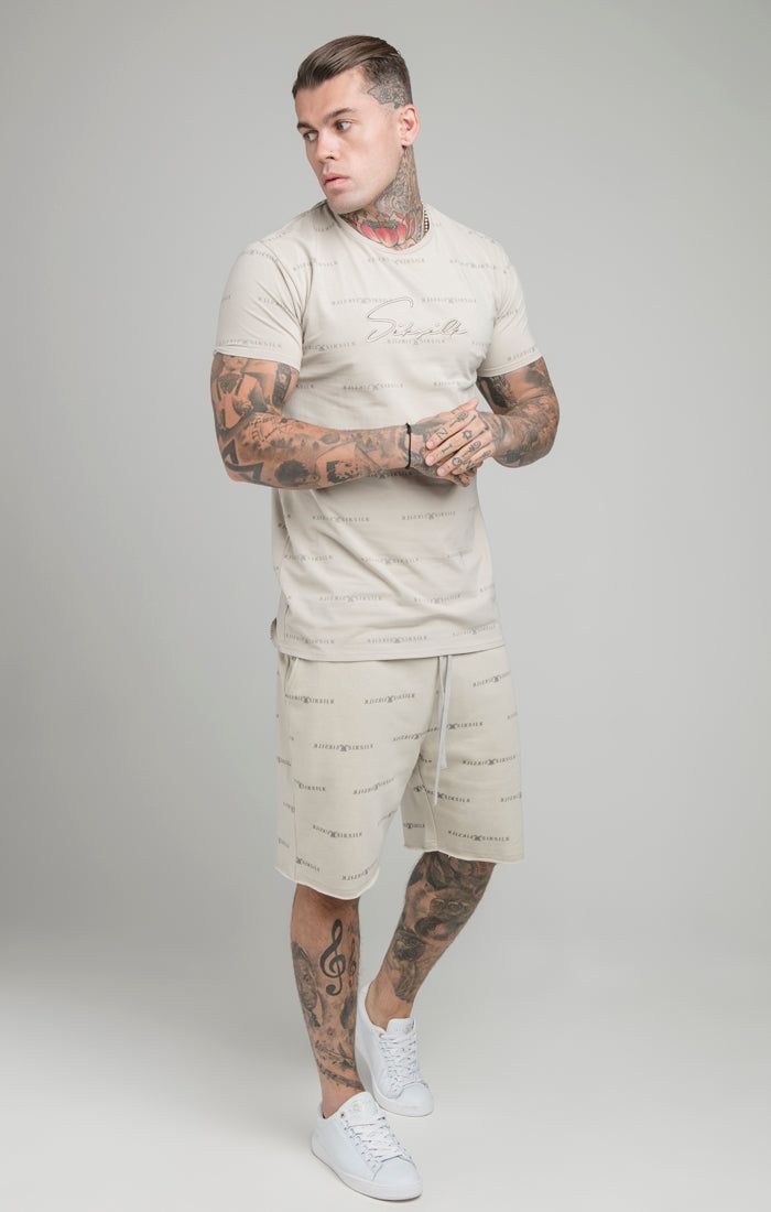 Beige Reflect Print Short sold by Siksilk product image thumbnail 4