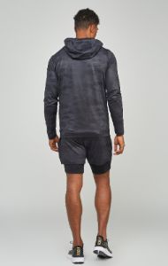 Camo Print Sports Zip Through Muscle Fit Hoodie sold by Siksilk