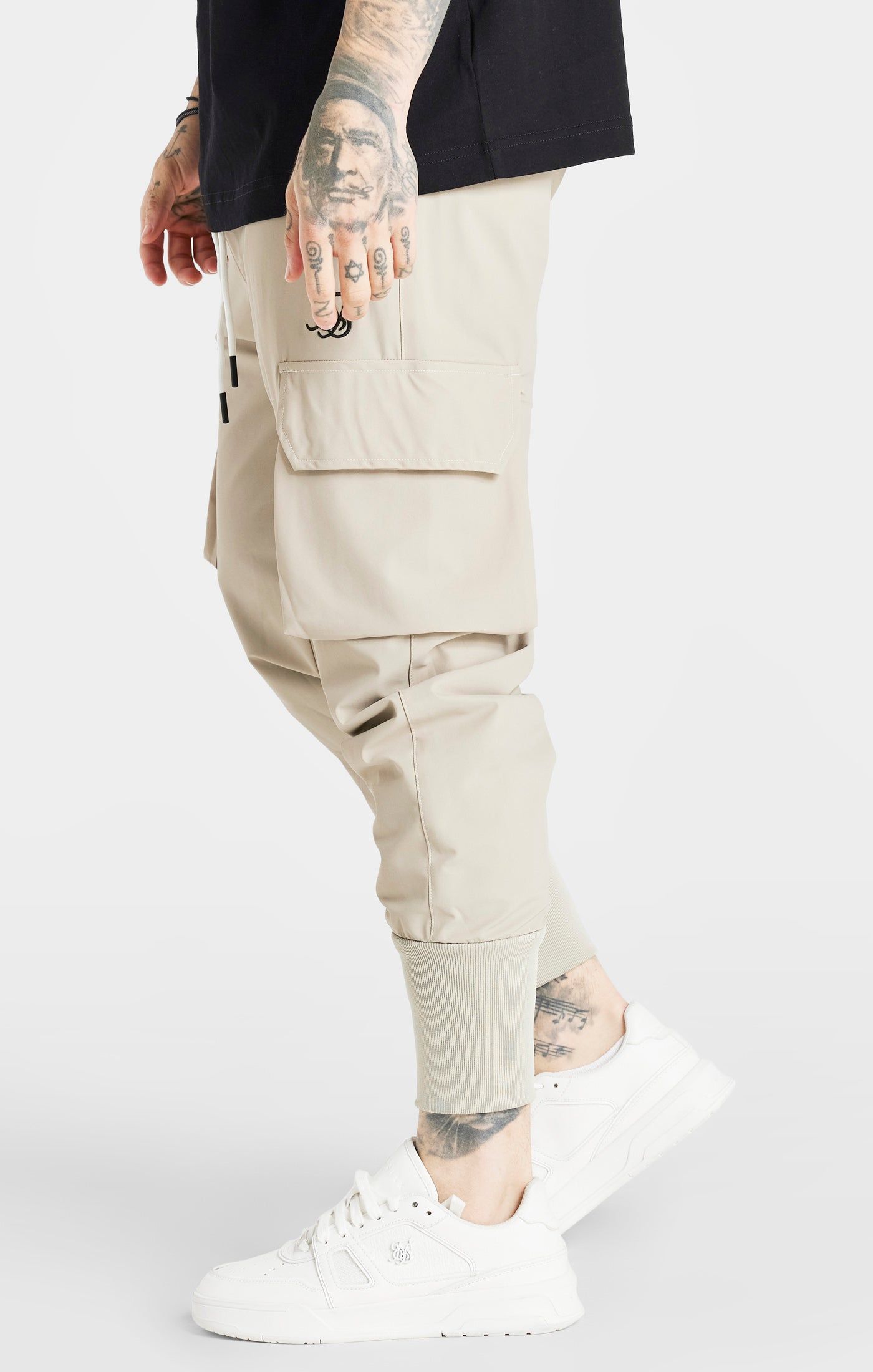 Beige Tech Cargo Pant sold by Siksilk product image thumbnail 2