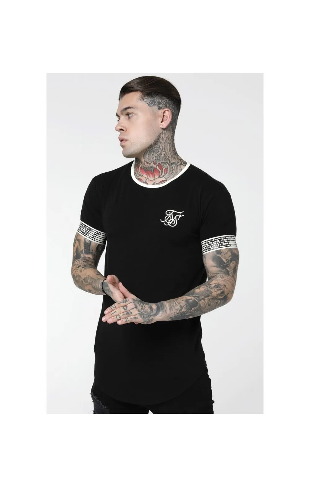 SikSilk Runner Cuff Gym Tee - Black sold by Siksilk product image thumbnail 3