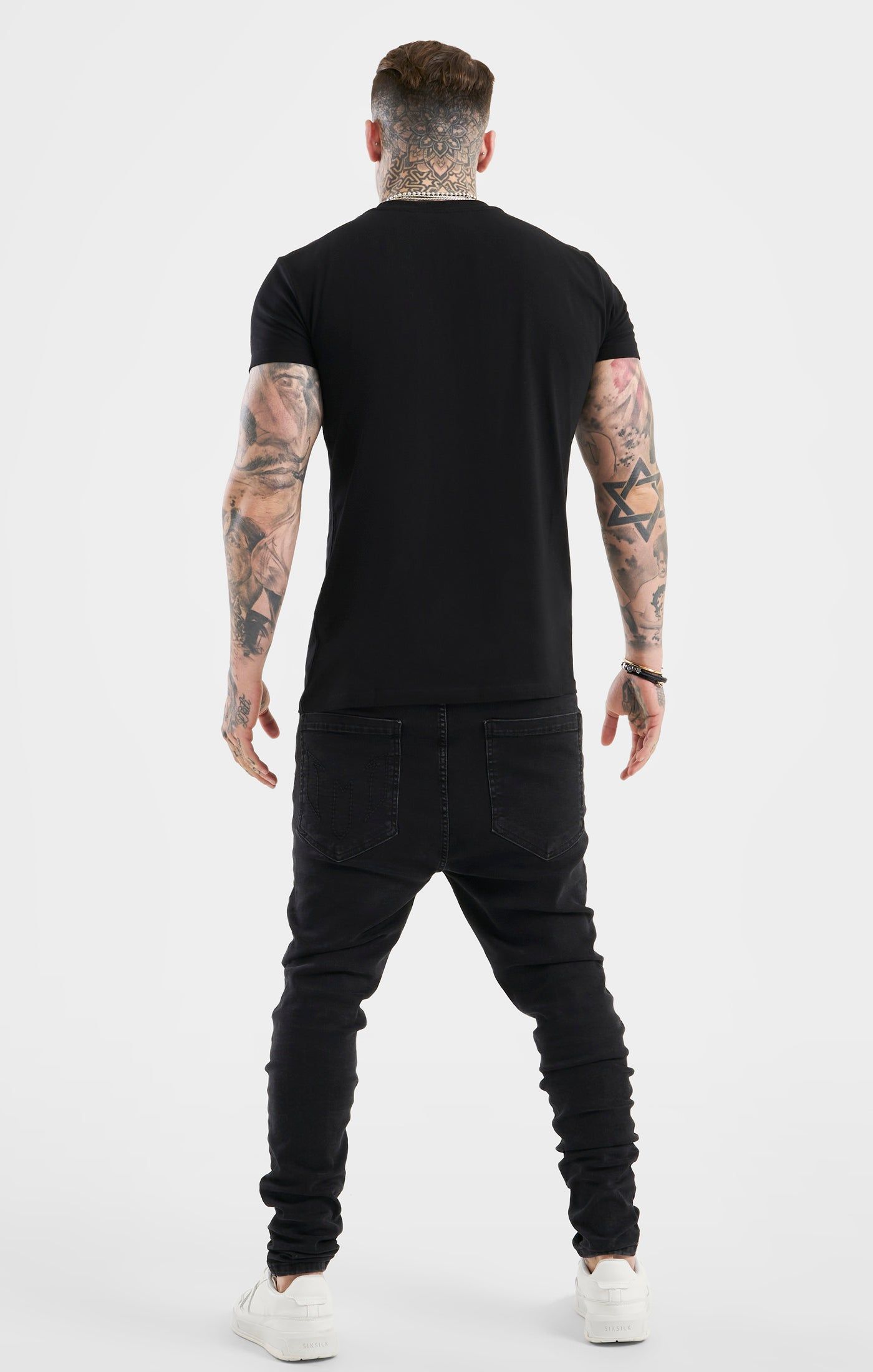 Messi x SikSilk Black Rhinestone Oversized T-Shirt sold by Siksilk product image thumbnail 5