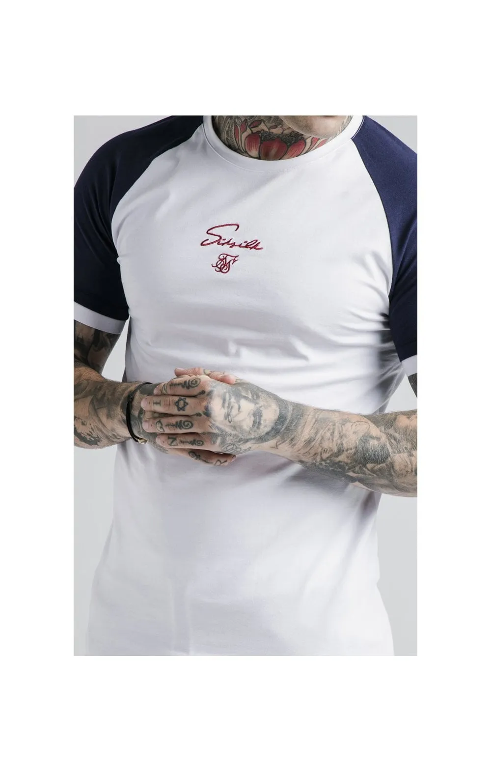 SikSilk Raglan Tech Tee - White sold by Siksilk