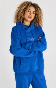 Blue Overhead Drop Shoulder Hoodie sold by Siksilk