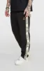 Black Open Cuff Track Pant W Gothic Taping sold by Siksilk