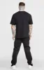 Black Open Cuff Track Pant W Gothic Taping sold by Siksilk