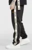 Black Open Cuff Track Pant W Gothic Taping sold by Siksilk