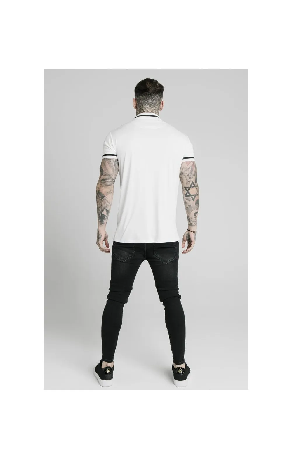 SikSilk S/S Poly Rib Collar Tee - Off White sold by Siksilk product image thumbnail 5