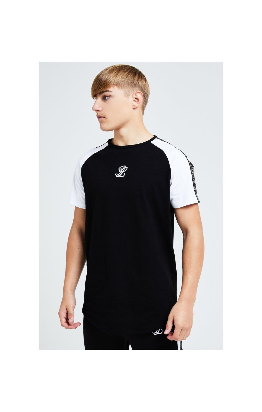 Illusive London Diverge Raglan Tee - Black Gold & White sold by Siksilk product image thumbnail 3