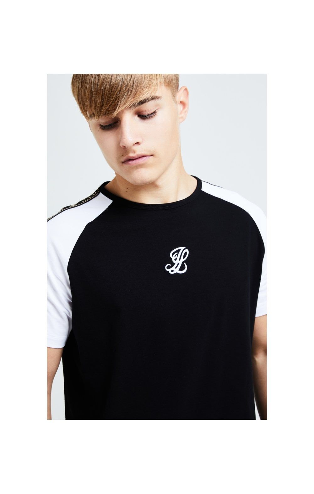Illusive London Diverge Raglan Tee - Black Gold & White sold by Siksilk product image thumbnail 4