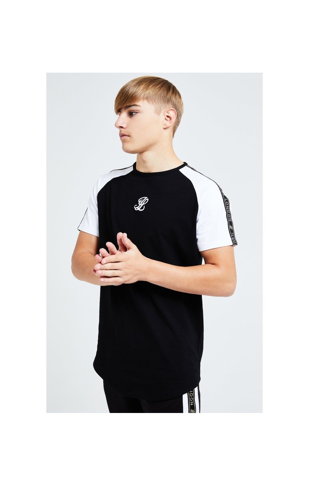 Illusive London Diverge Raglan Tee - Black Gold & White sold by Siksilk product image thumbnail 2