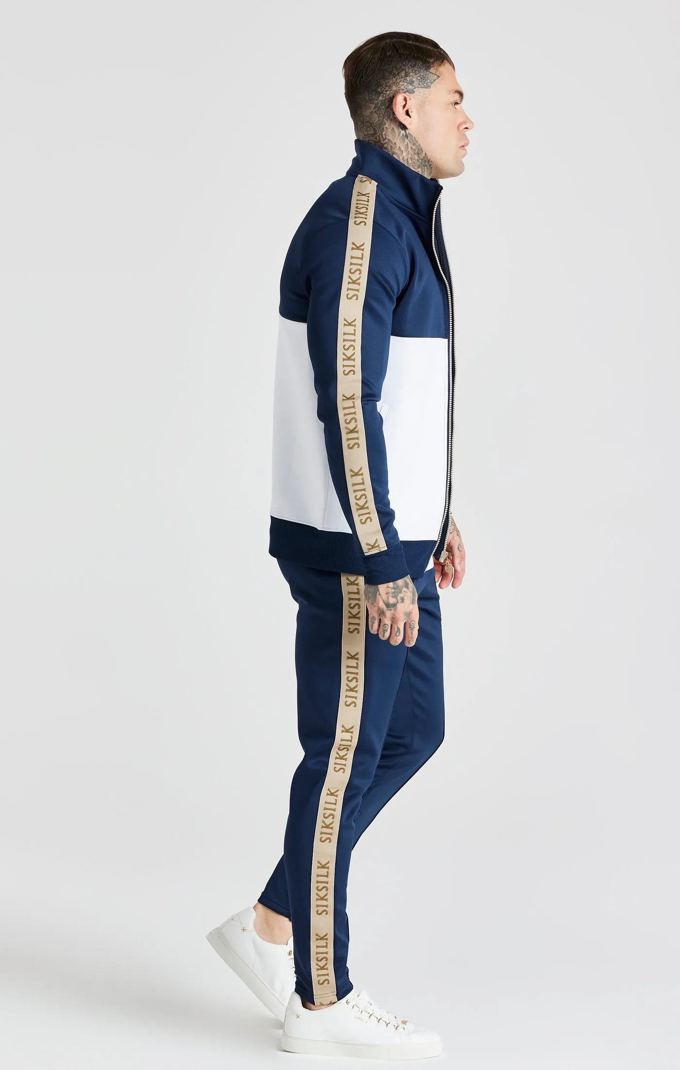 Navy Track Jacket sold by Siksilk product image thumbnail 4