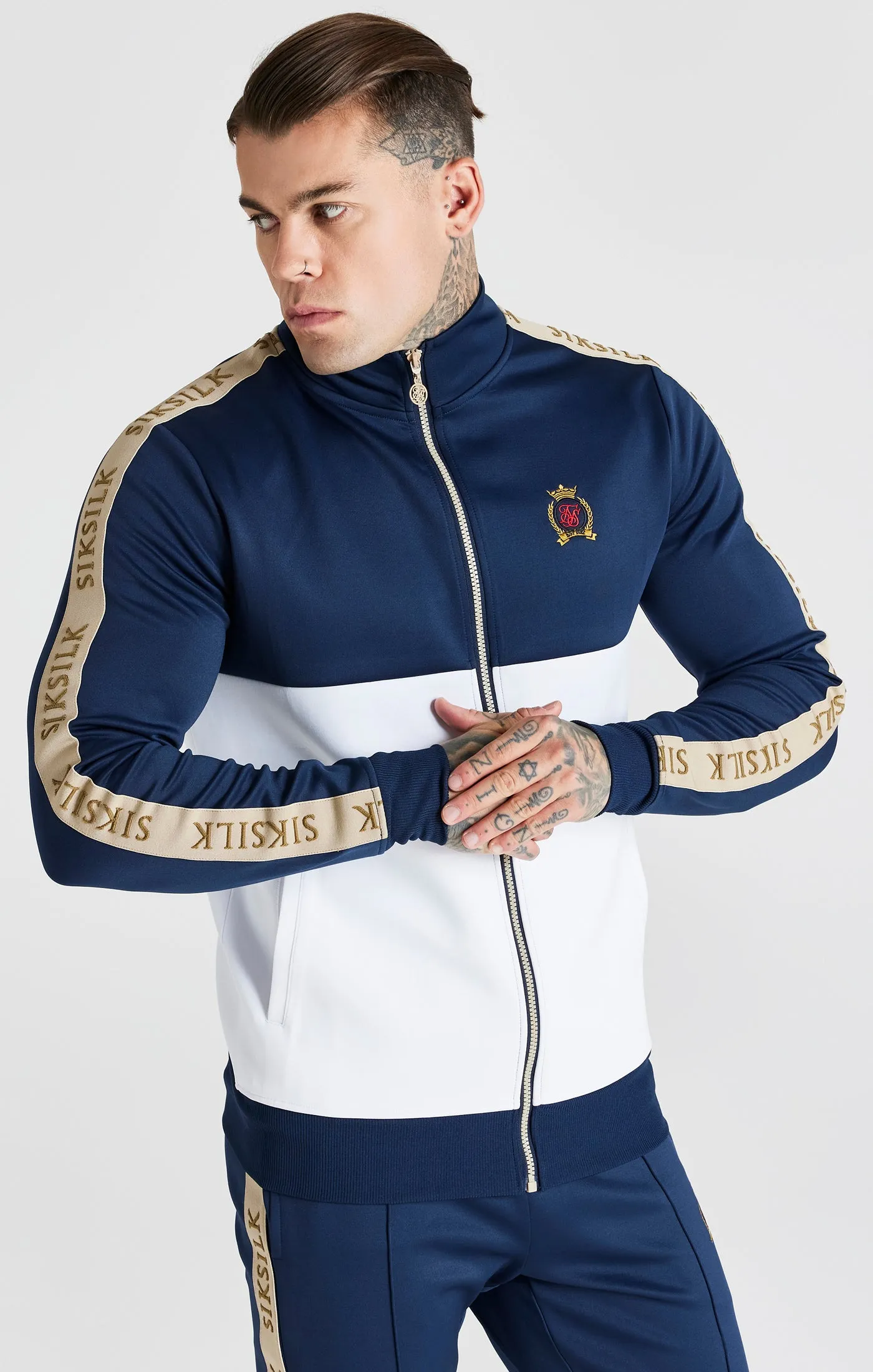 Navy Track Jacket sold by Siksilk