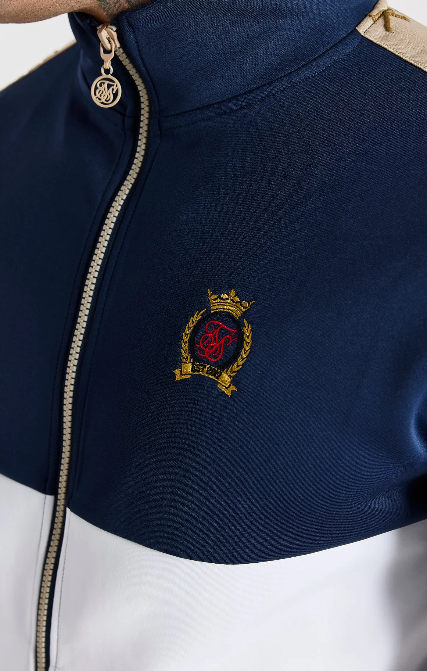 Navy Track Jacket sold by Siksilk product image thumbnail 2