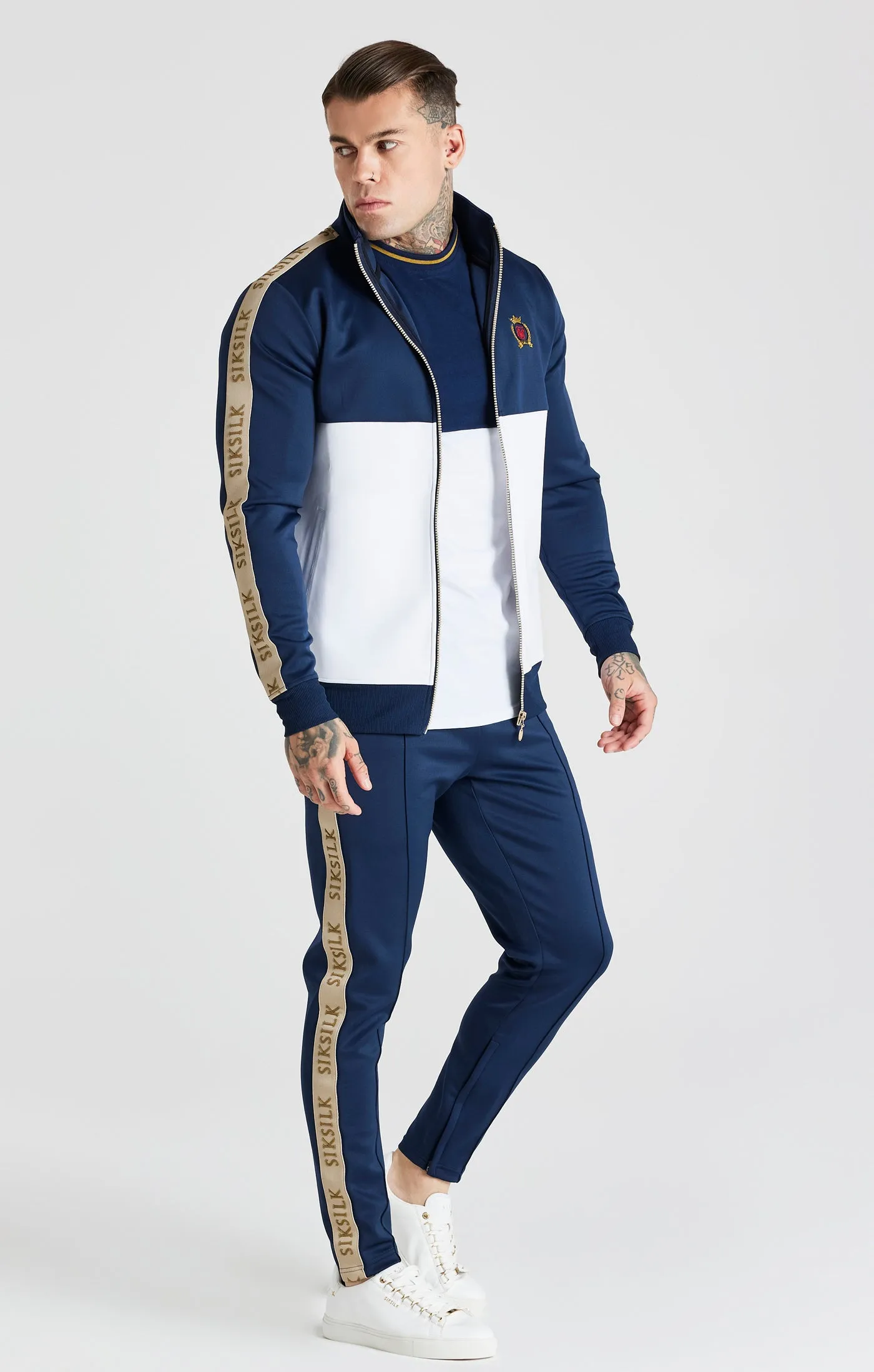 Navy Track Jacket sold by Siksilk product image thumbnail 3