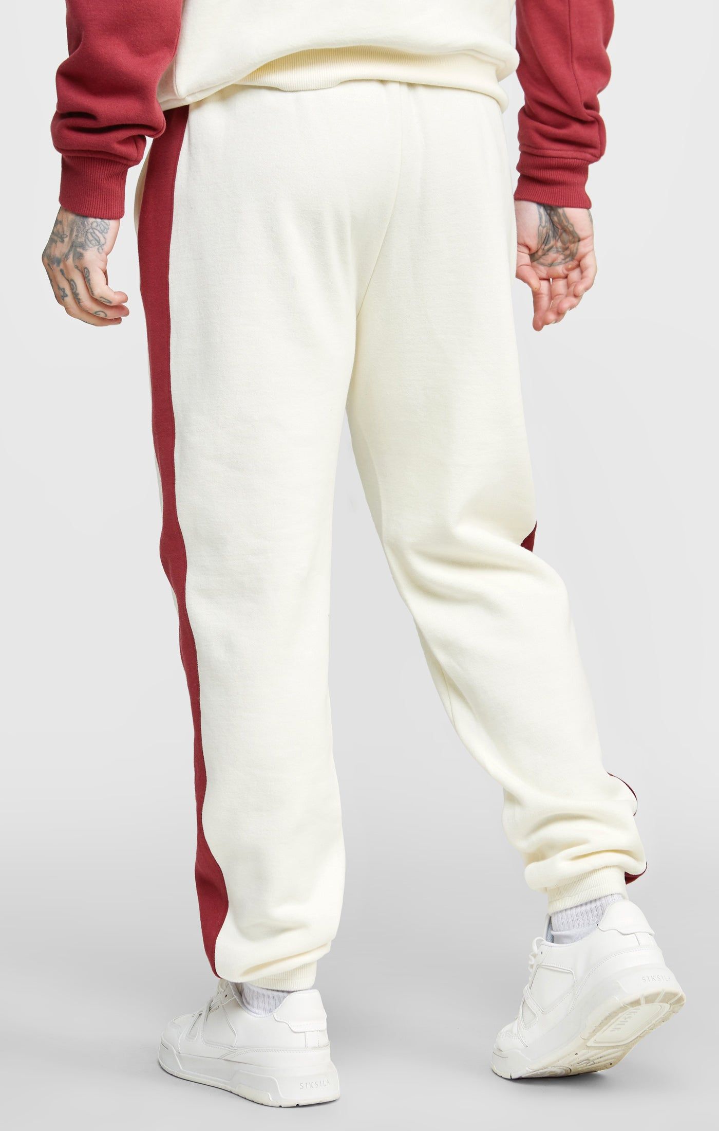 Ecru Relaxed Fit Panelled Jogger sold by Siksilk product image thumbnail 4