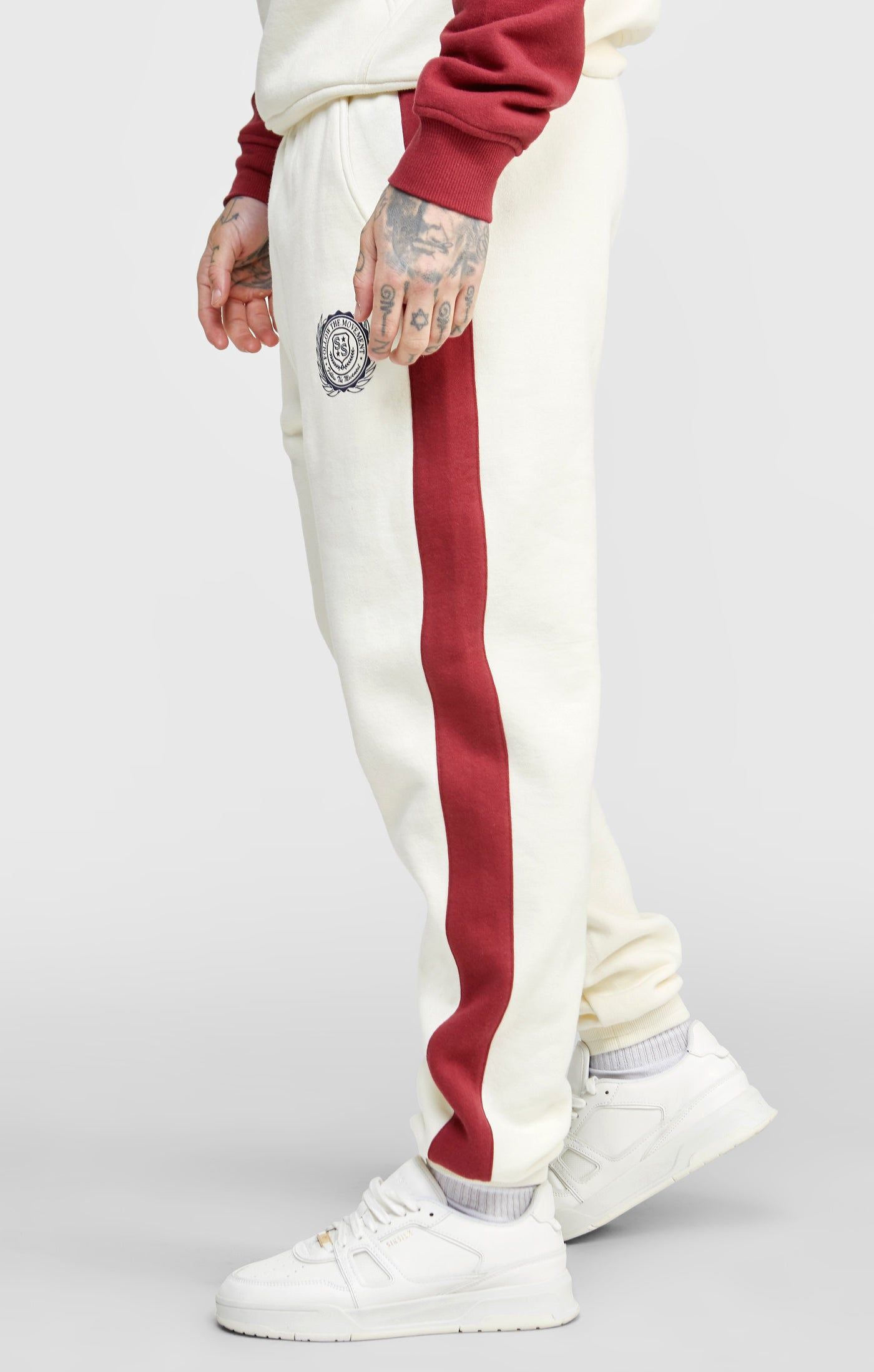 Ecru Relaxed Fit Panelled Jogger sold by Siksilk product image thumbnail 2