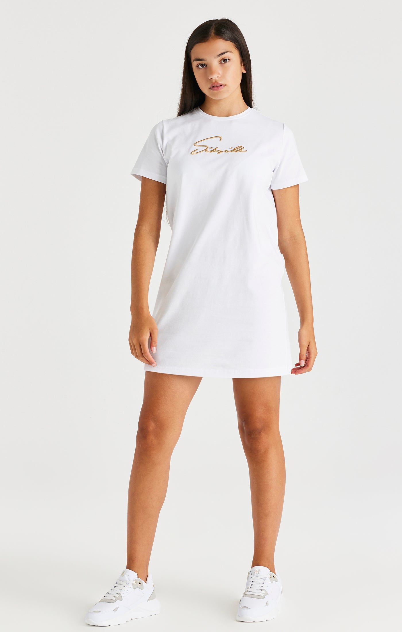 SikSilk Signature T-Shirt Dress - White sold by Siksilk product image thumbnail 4