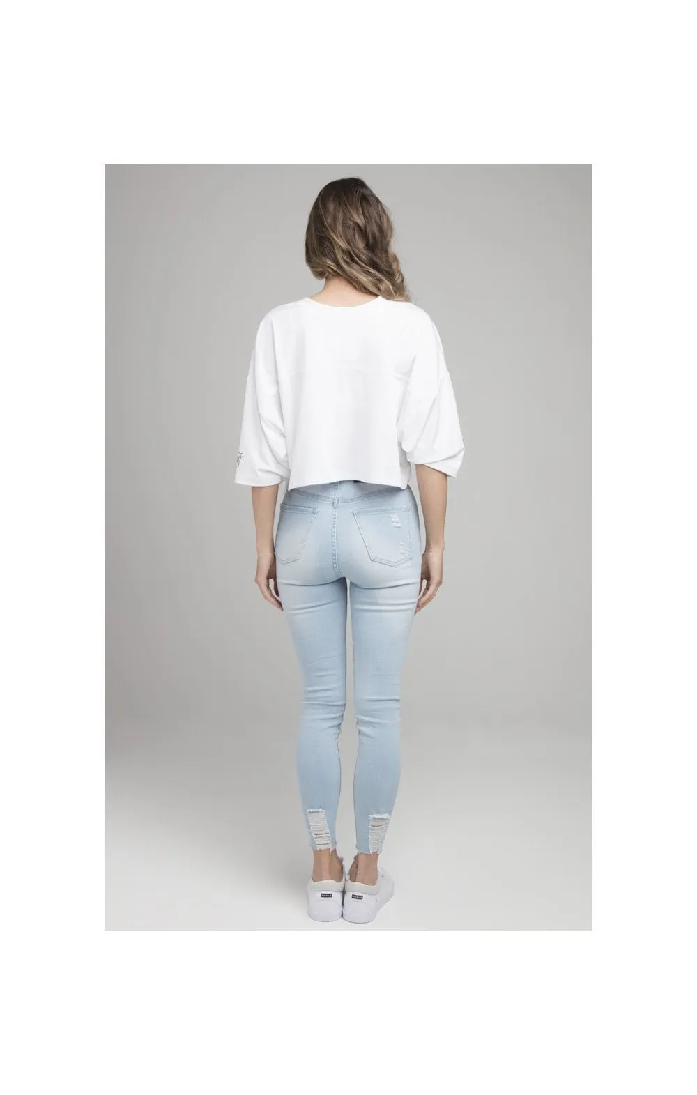 SikSilk Retro Football Crop Jersey - White sold by Siksilk product image thumbnail 5