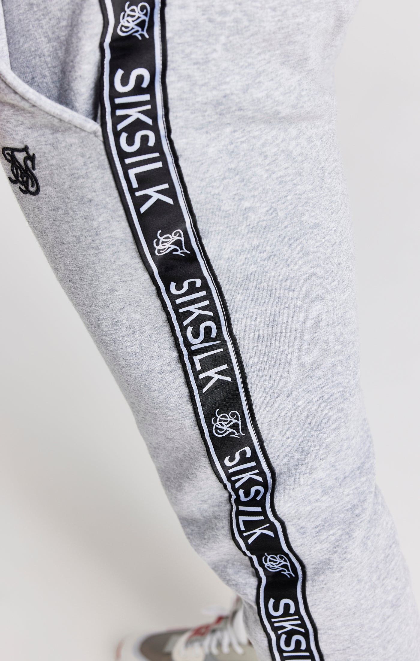 Grey Taped Hoodie And Pant Tracksuit Set sold by Siksilk product image thumbnail 3