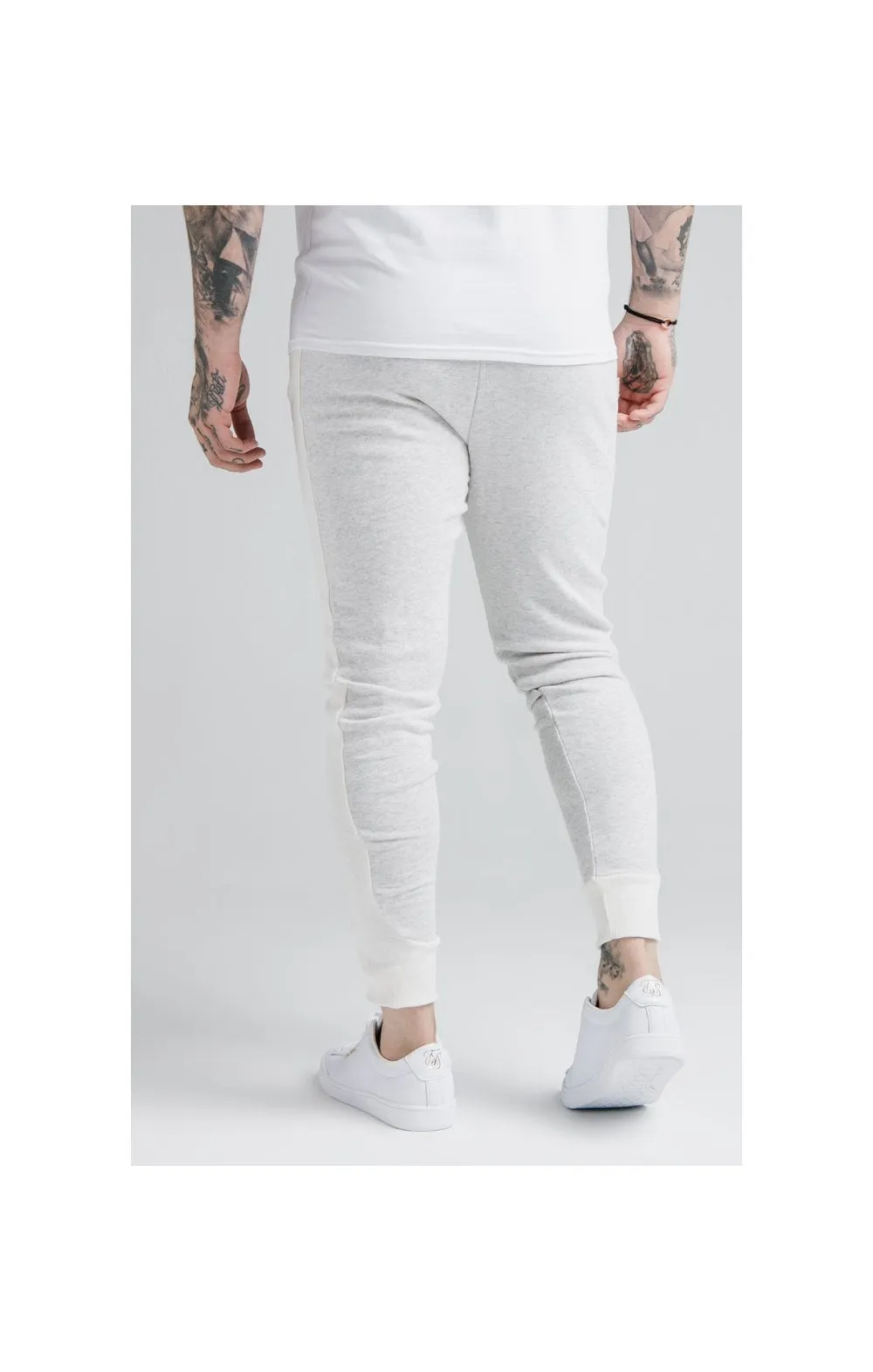 SikSilk Unite Panelled Joggers - Grey & Cream sold by Siksilk product image thumbnail 2