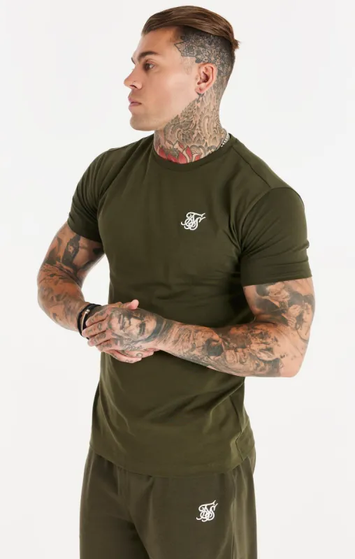 Khaki Muscle Fit T-Shirt sold by Siksilk