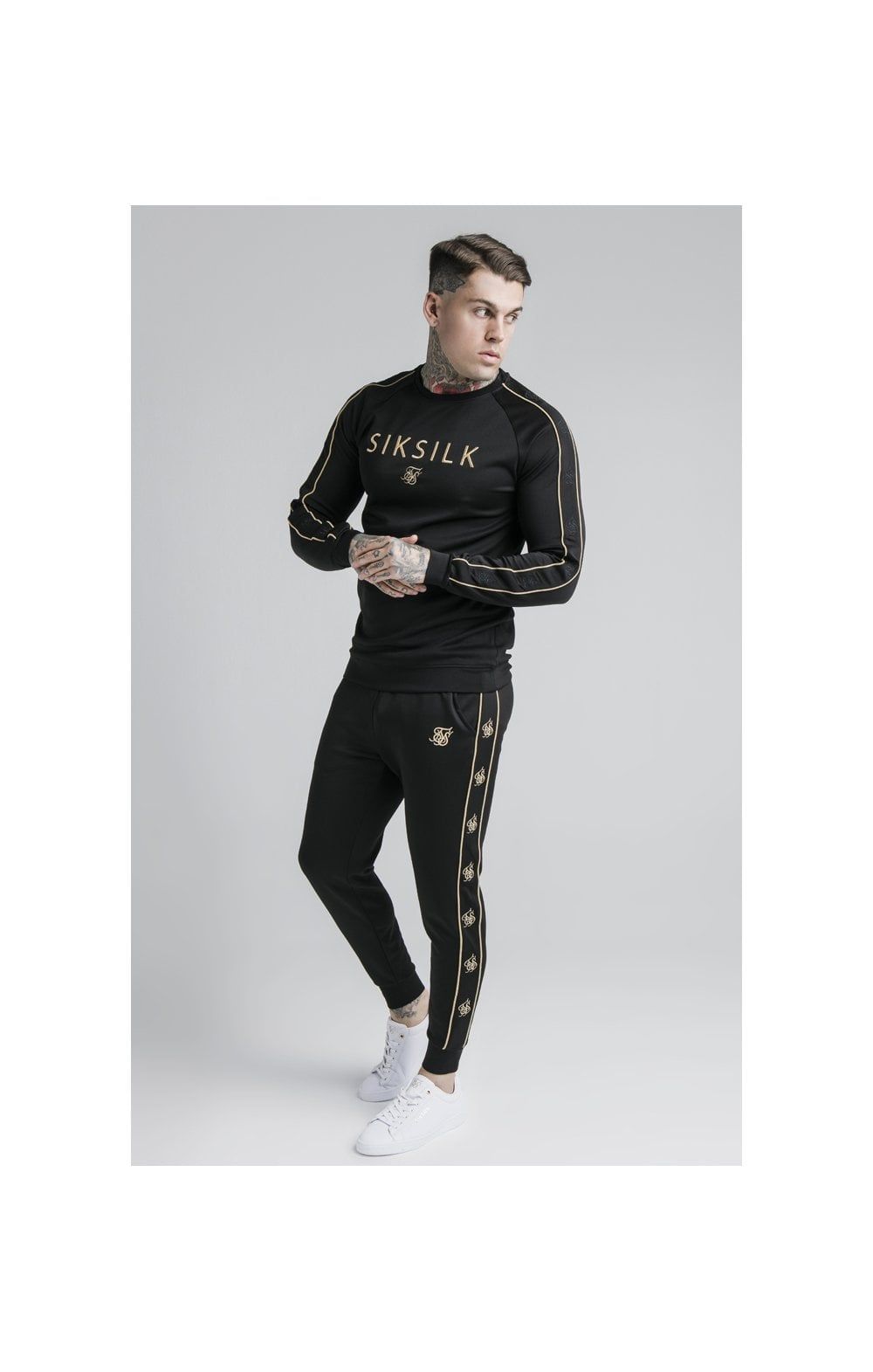 SikSilk L/S Astro Crew Sweat - Black & Gold sold by Siksilk product image thumbnail 3