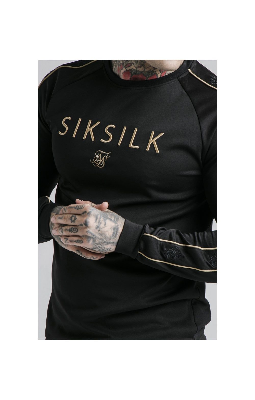 SikSilk L/S Astro Crew Sweat - Black & Gold sold by Siksilk product image thumbnail 2