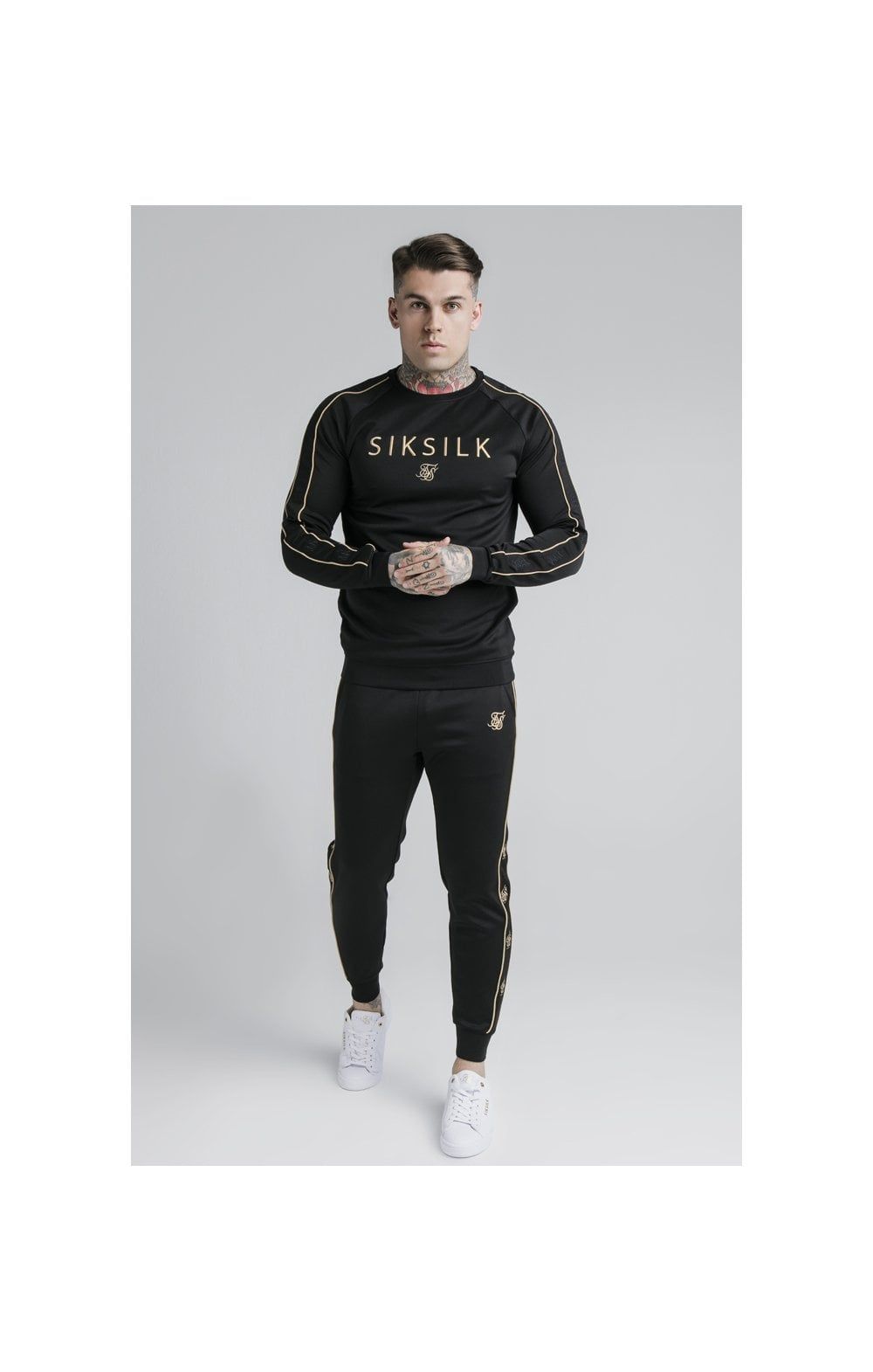 SikSilk L/S Astro Crew Sweat - Black & Gold sold by Siksilk product image thumbnail 5