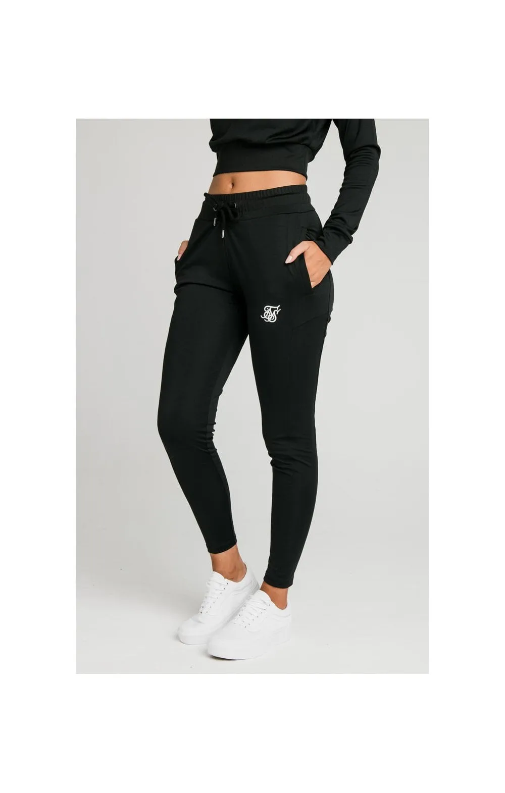 Black Essential Track Pant sold by Siksilk