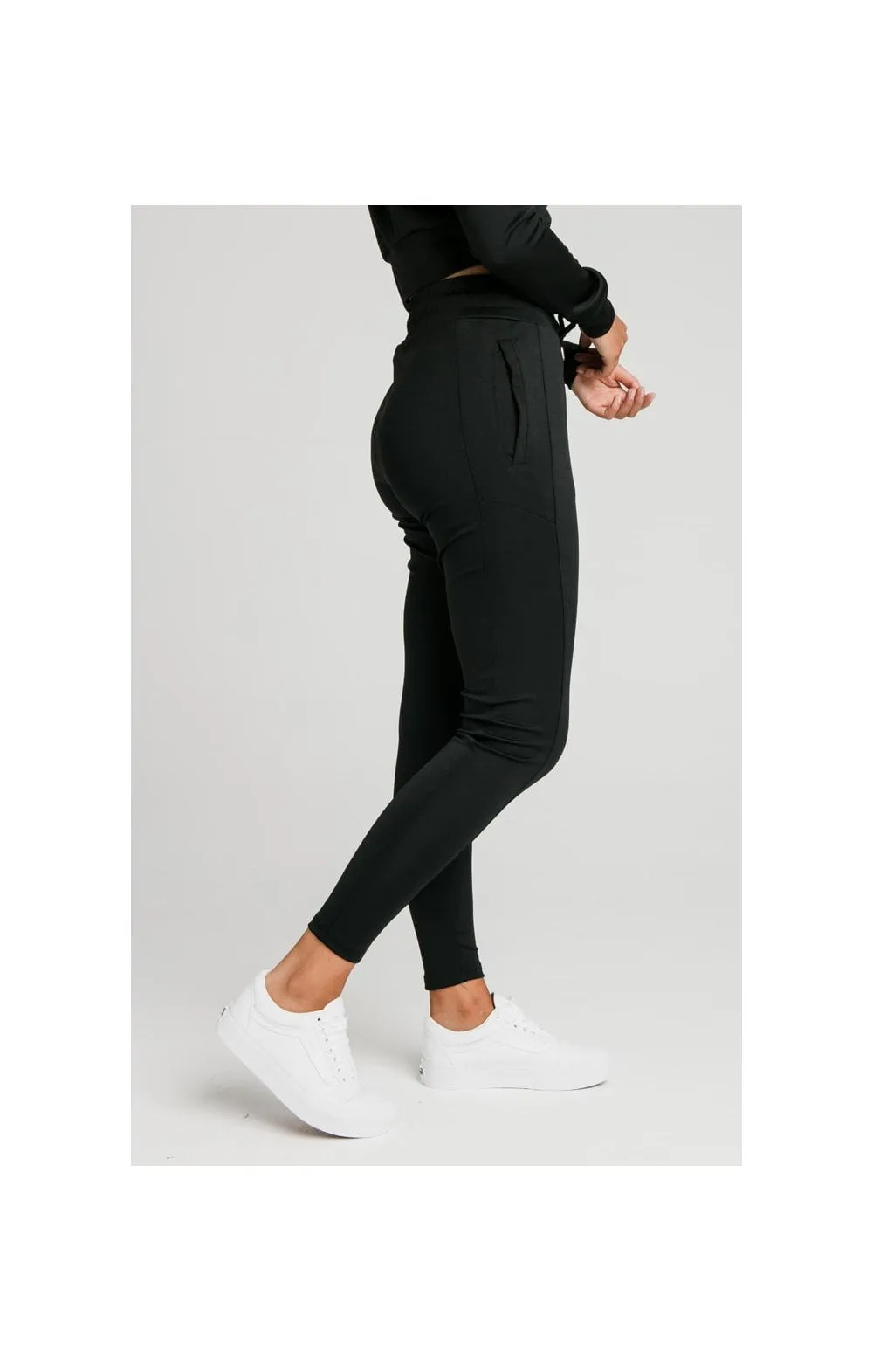 Black Essential Track Pant sold by Siksilk product image thumbnail 2