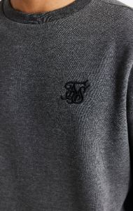 Boys Dark Grey Marl Crew Sweatshirt sold by Siksilk