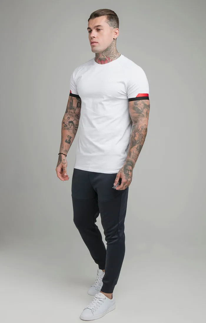 White Patterned Elastic Cuff T-Shirt sold by Siksilk product image thumbnail 5