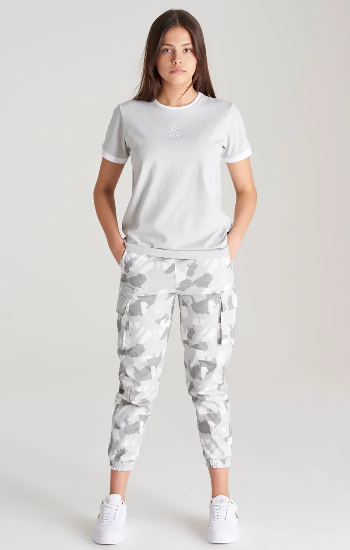 Girls Grey Ringer T-Shirt sold by Siksilk product image thumbnail 5