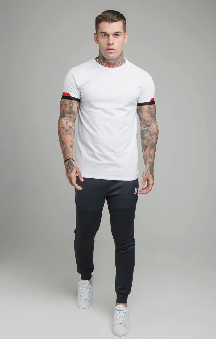 White Patterned Elastic Cuff T-Shirt sold by Siksilk product image thumbnail 3