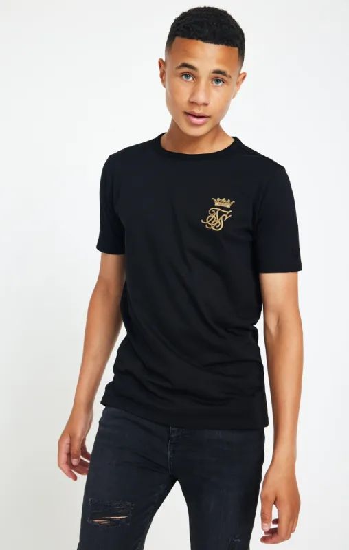 Boys Messi x SikSilk Black Logo T-Shirt sold by Siksilk
