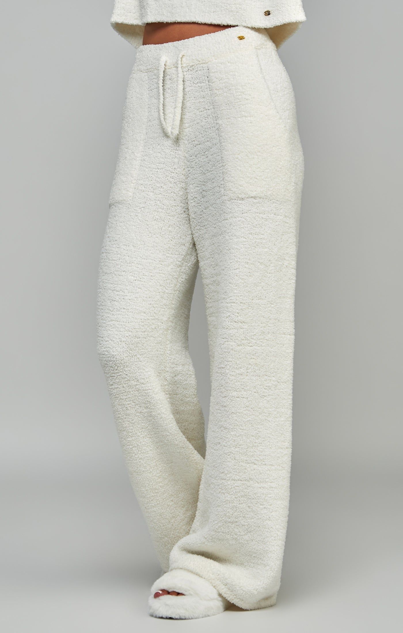 Ecru Wide Leg Lounge Pant sold by Siksilk