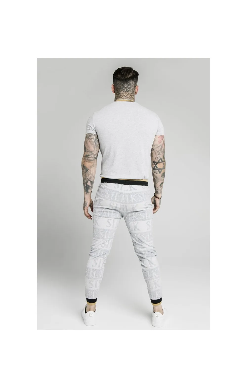 SikSilk Straight Hem Gym Tee - Grey,Black & Gold sold by Siksilk product image thumbnail 4