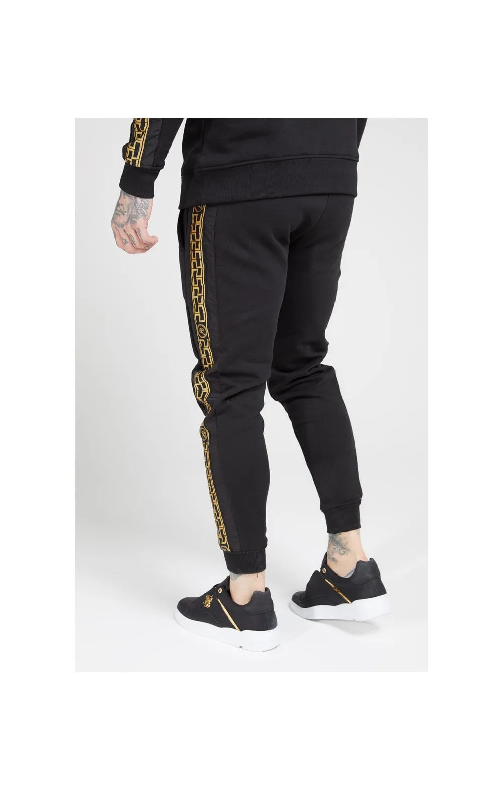 SikSilk Muscle Fit Nylon Panel Joggers – Black & Gold sold by Siksilk product image thumbnail 3