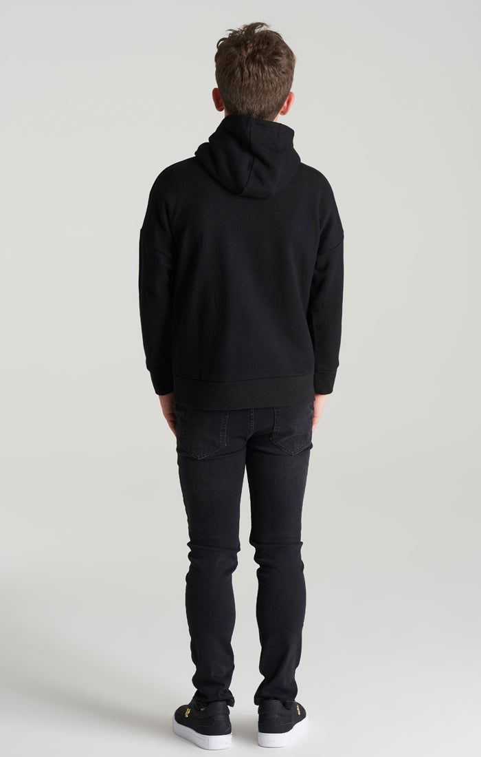 Boys Black Relaxed Fit Hoodie sold by Siksilk product image thumbnail 7