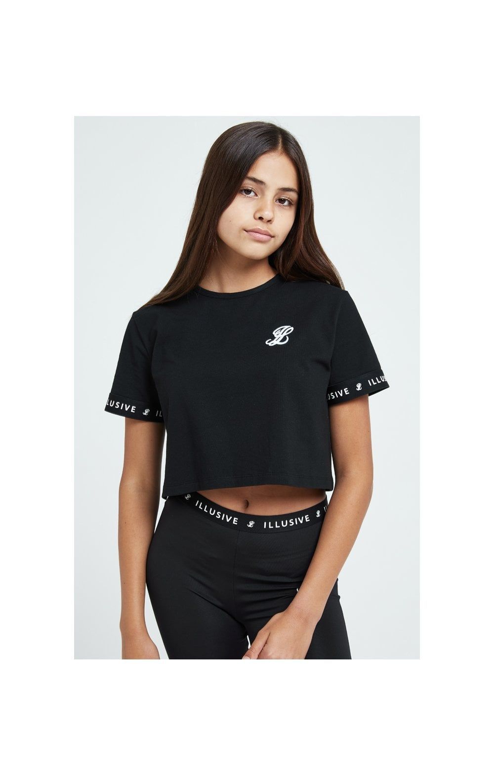 Illusive London Core Crop Tee - Black sold by Siksilk