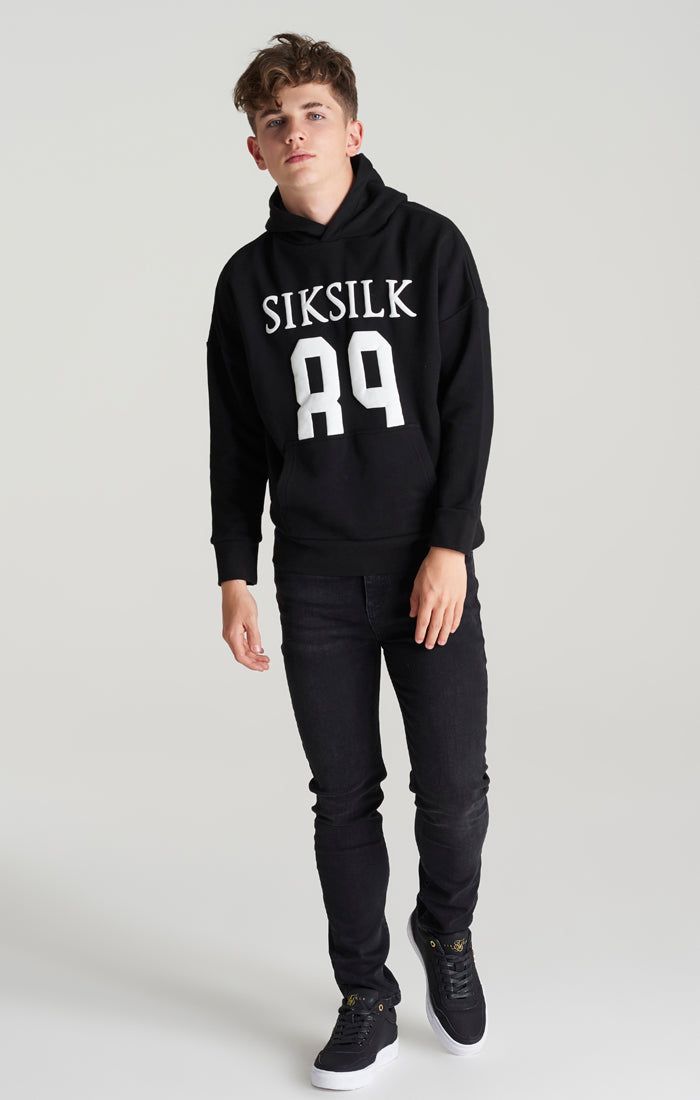 Boys Black Relaxed Fit Hoodie sold by Siksilk product image thumbnail 5