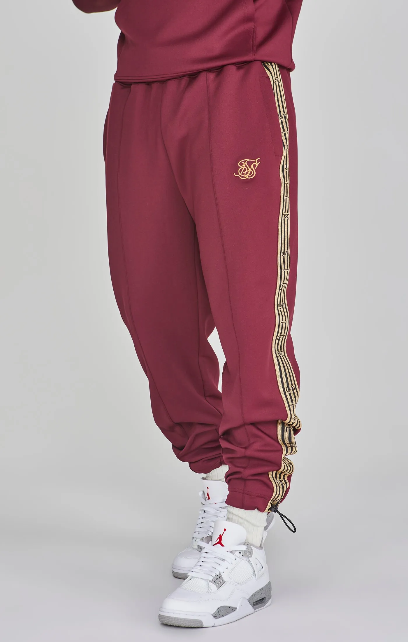 Burgundy Joggers sold by Siksilk product image thumbnail 3