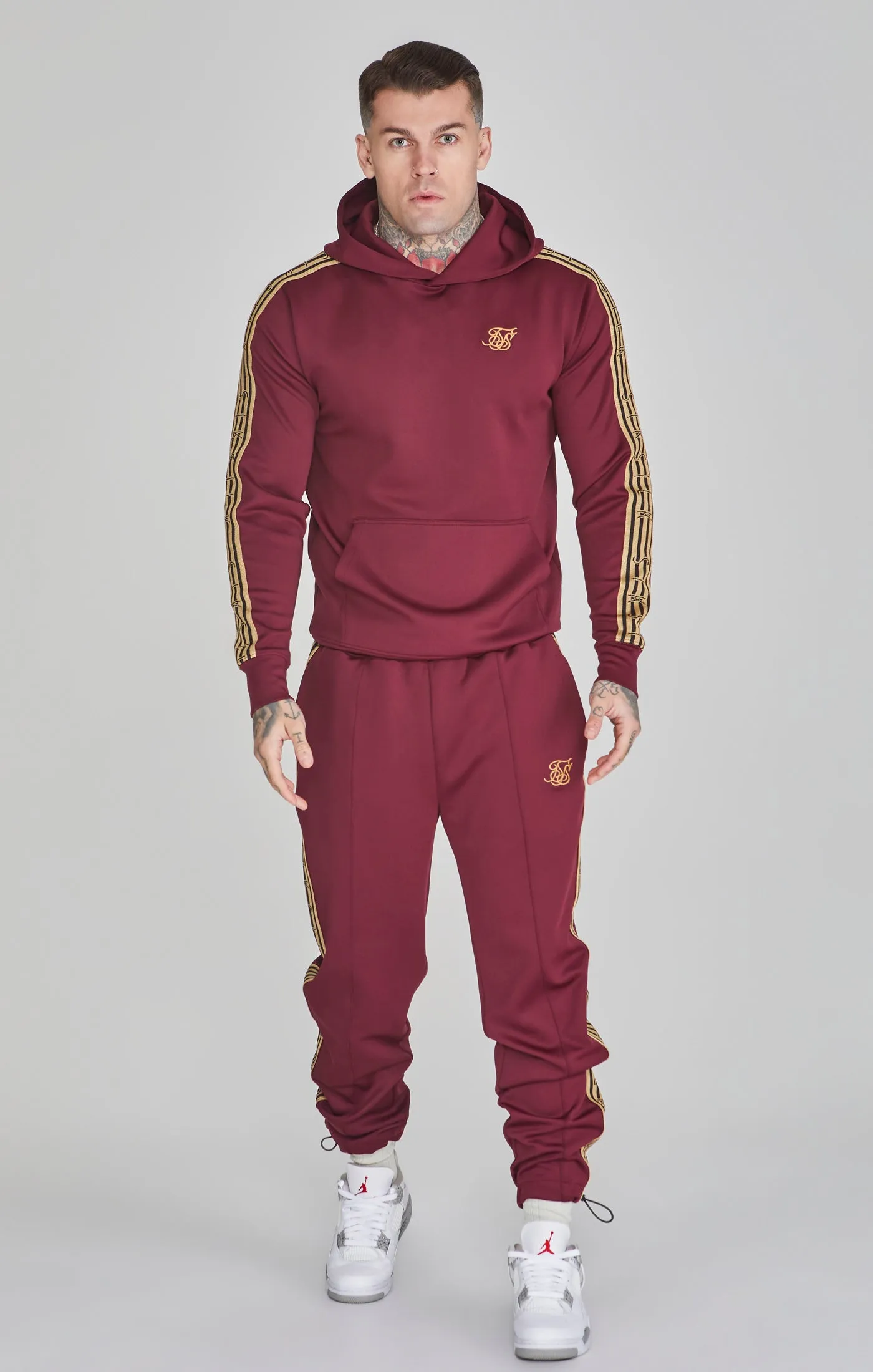 Burgundy Joggers sold by Siksilk product image thumbnail 2