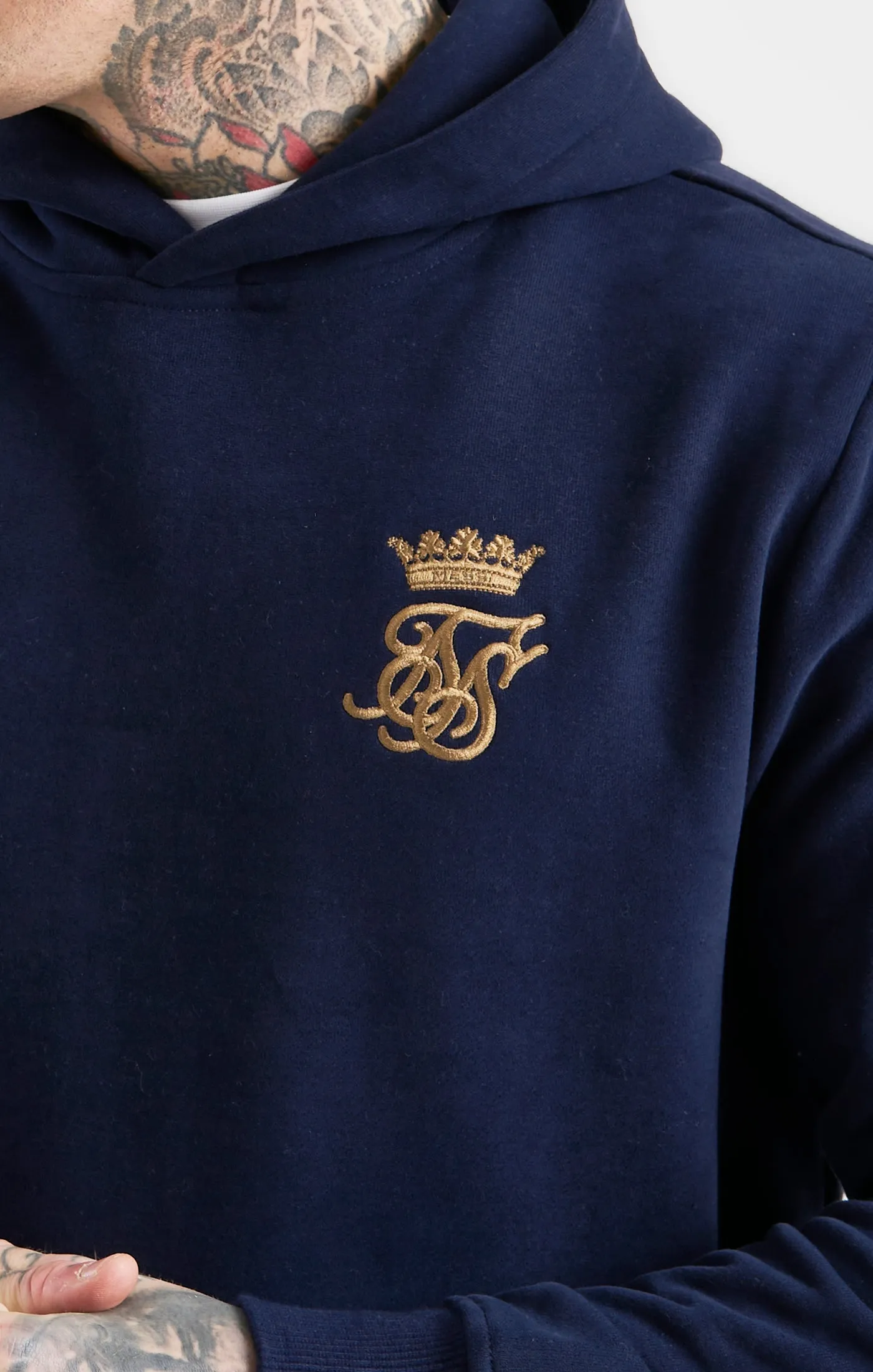 Messi x SikSilk Navy Fleece Overhead Hoodie sold by Siksilk product image thumbnail 2