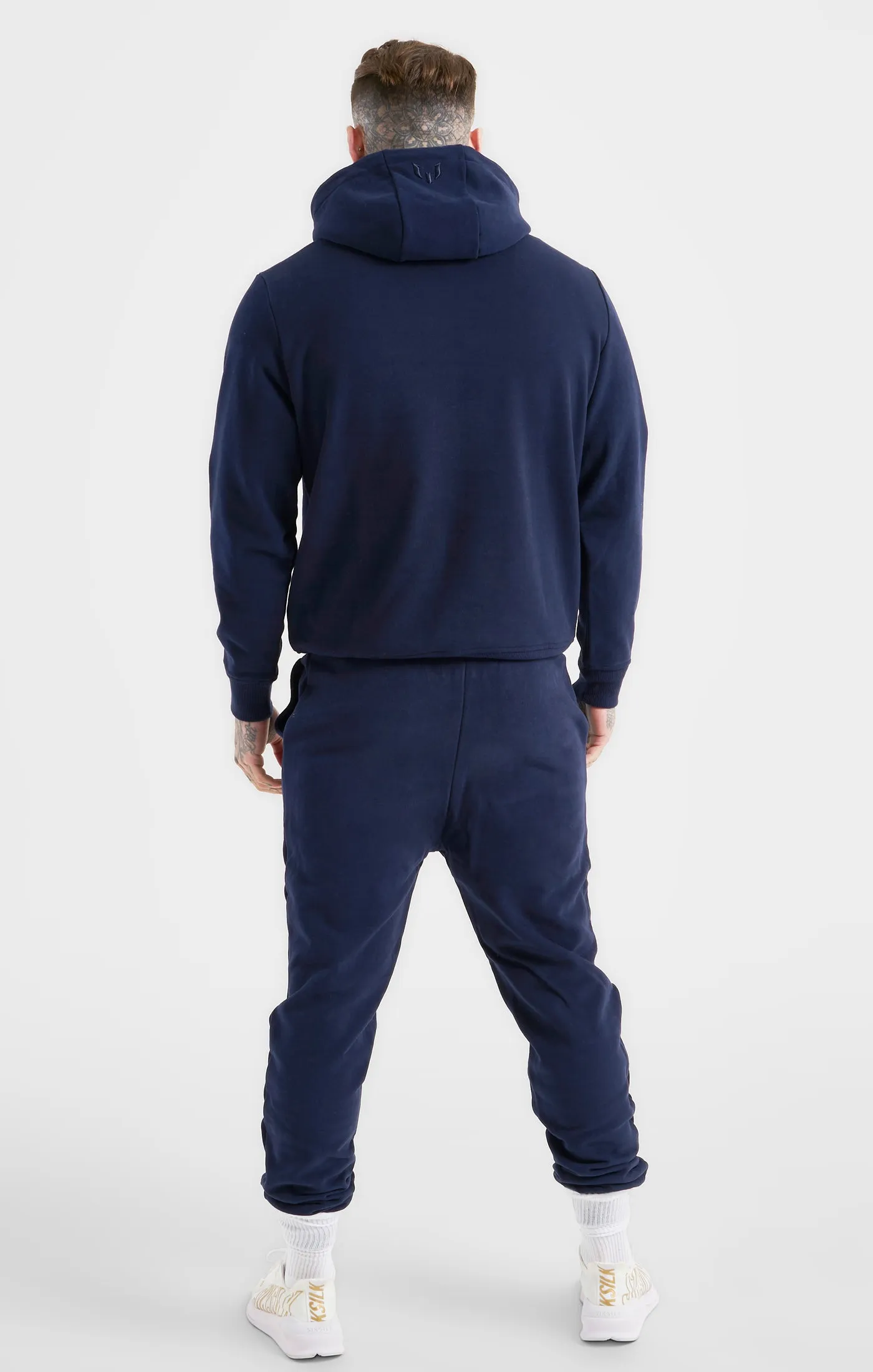 Messi x SikSilk Navy Fleece Overhead Hoodie sold by Siksilk product image thumbnail 5